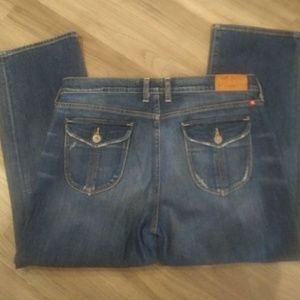 Lucky brand cropped blue jeans size 14